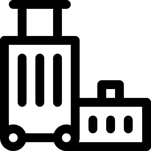 Trip travel portfolio luggage icon