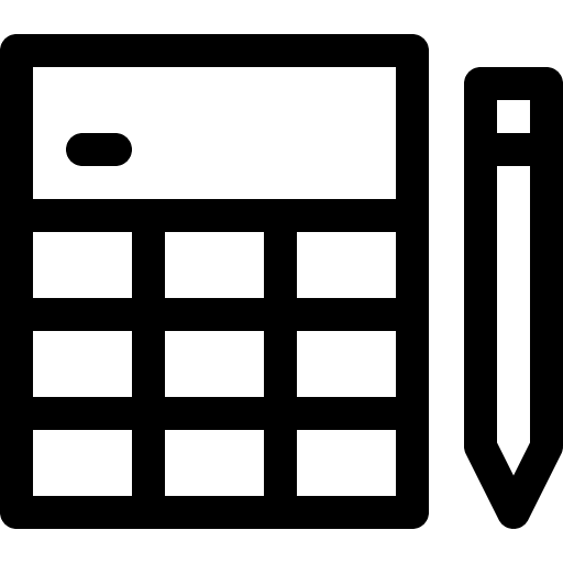 Calculator accounting business and finance pencil icon Calculator accounting business and finance pencil icon