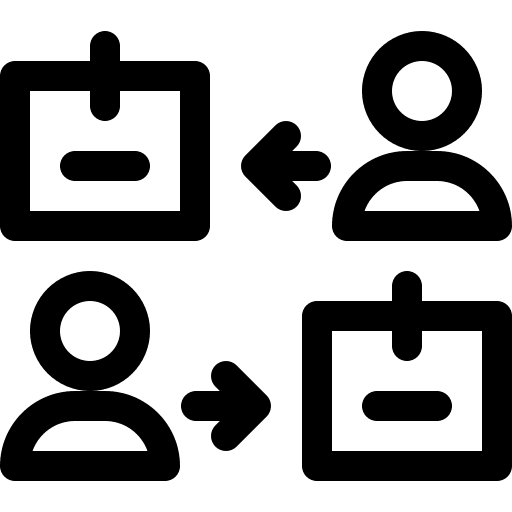 Distribution file distribution users icon