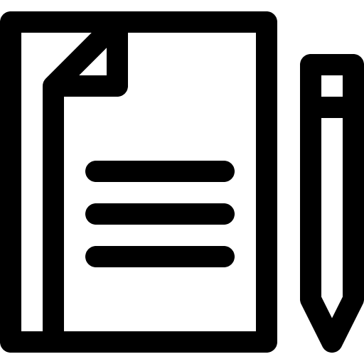 Document write contract paper icon Document write contract paper icon