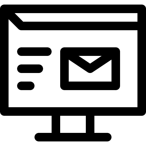 Email multimedia technology screen icon Email multimedia technology screen icon