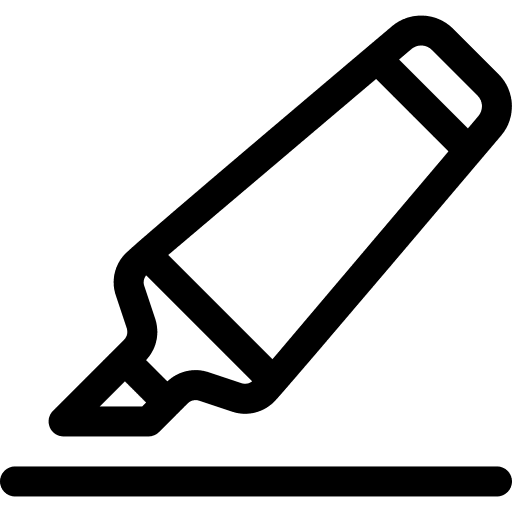 Highlighter underline miscellaneous marker icon Highlighter underline miscellaneous marker icon