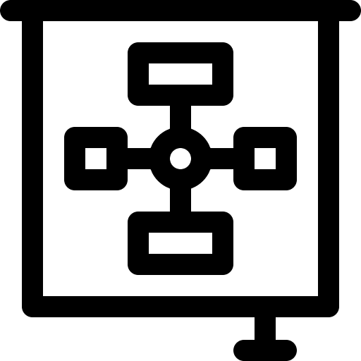 Board business and finance cogwheel presentation icon Board business and finance cogwheel presentation icon