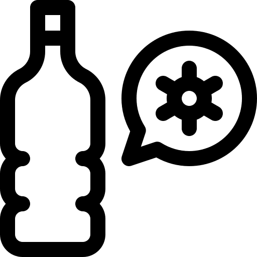 Contaminated water contaminated water virus bacteria icon
