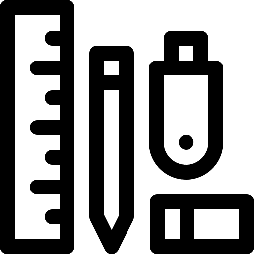 Stationery eraser pencil art and design icon Stationery eraser pencil art and design icon