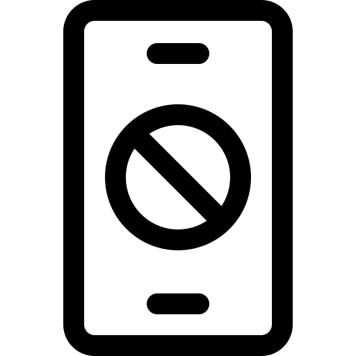 No phone mobile phone communications no phones icon