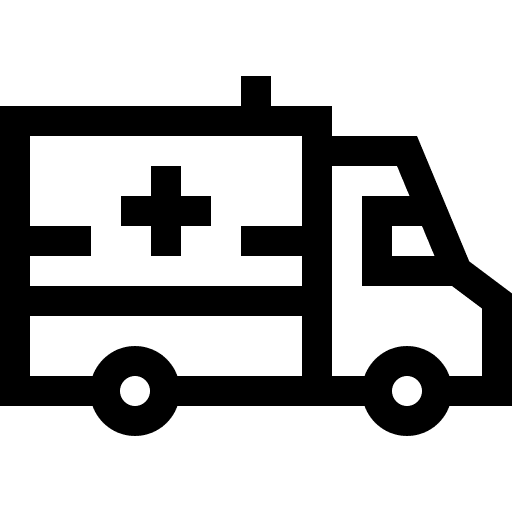 Ambulance transportation emergency hospital icon