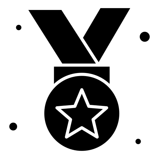 Medal achievement certificate quality icon Medal achievement certificate quality icon