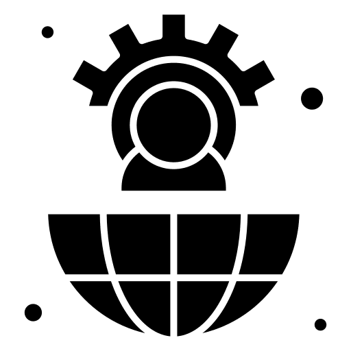 User globe grid user people icon User globe grid user people icon