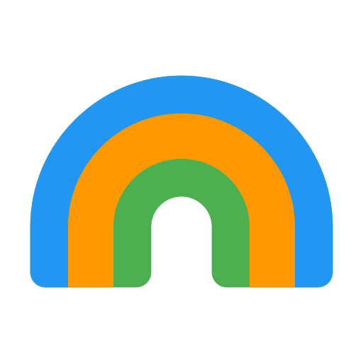 Rainbow atmospheric weather nature icon