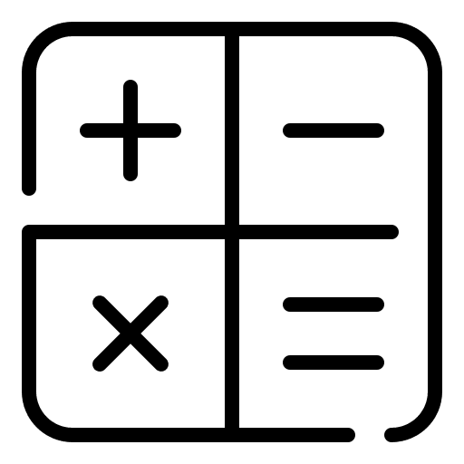 Calculator symbol math calculate icon
