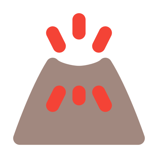 Volcano mountain nature lava icon Volcano mountain nature lava icon