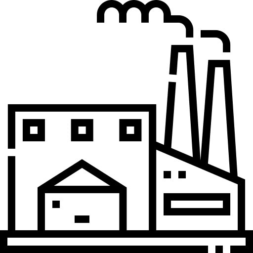 Factory building undertaking powerplant icon