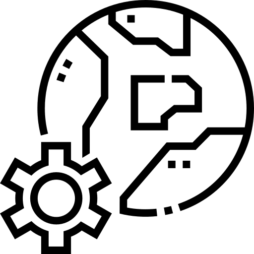 World industry worldwide upgrade icon