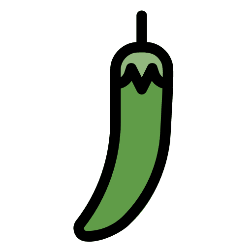 Green chili pepper vegetable vegetarian chili icon