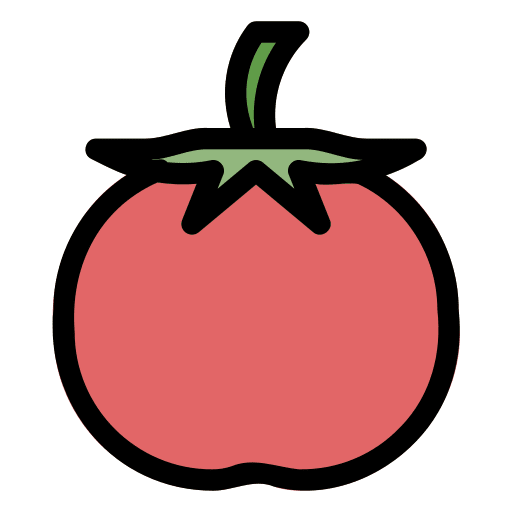 Tomato food and restaurant fruit harvest icon