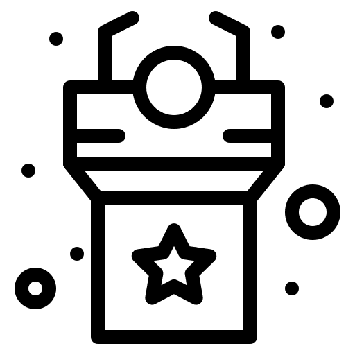 Podium communications speech education icon