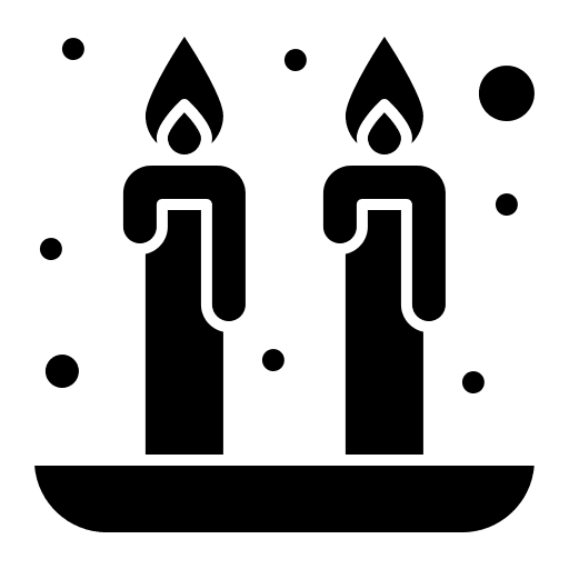 Candle burning wellness fire icon