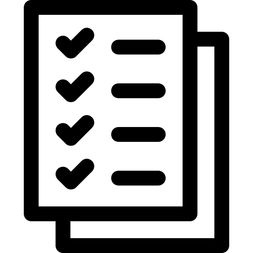 Checklist list white papers check list icon