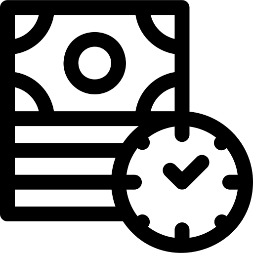 Money work exchange time icon Money work exchange time icon