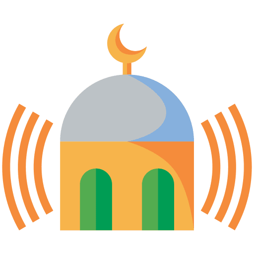 Adzan muslim islamic architecture icon