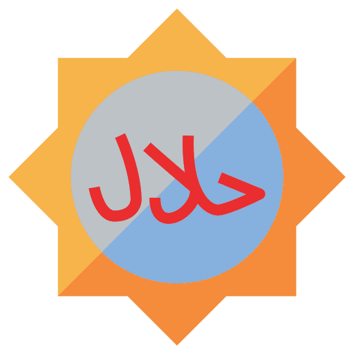 Halal halal food and restaurant sign icon Halal halal food and restaurant sign icon