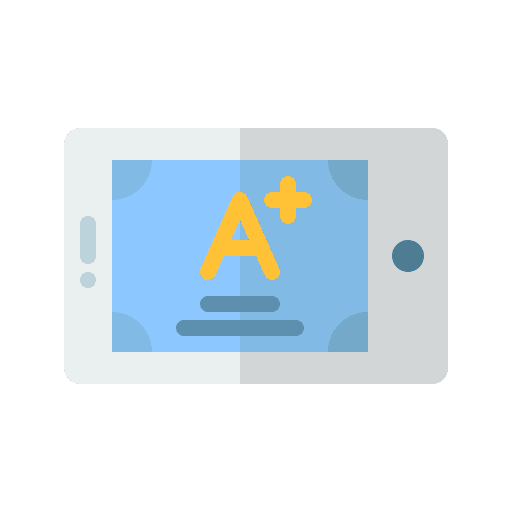 Grade quiz digital learning test icon