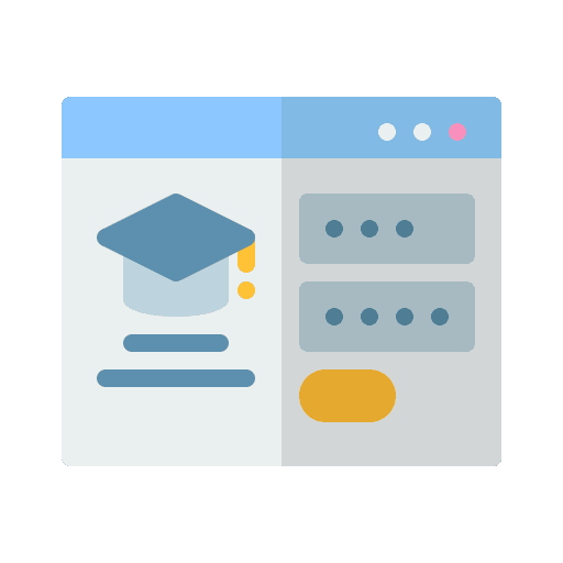 Login education lesson online learning icon