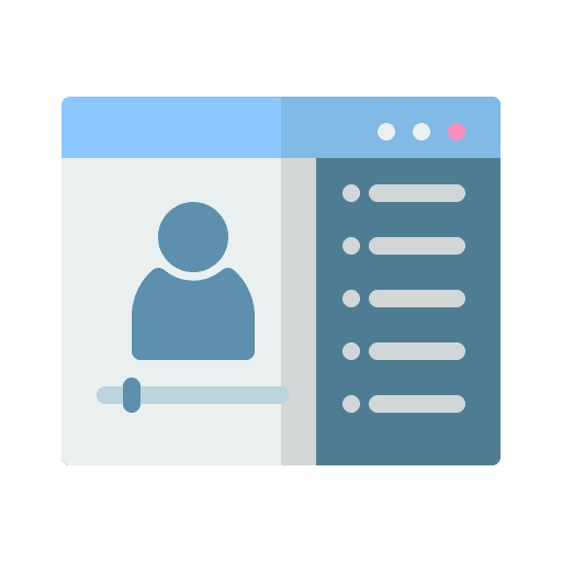Online course video elearning user icon