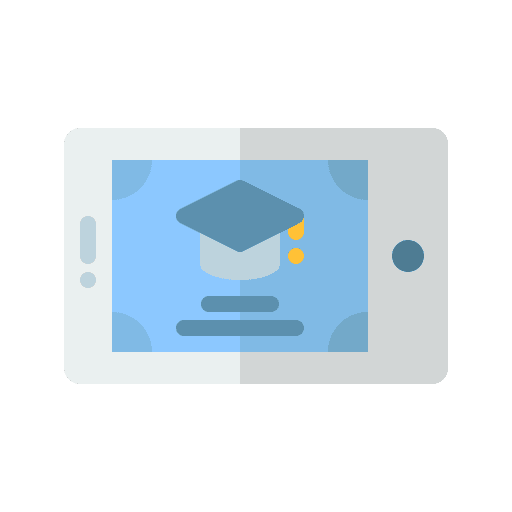 Certificate elearning student online learning icon Certificate elearning student online learning icon