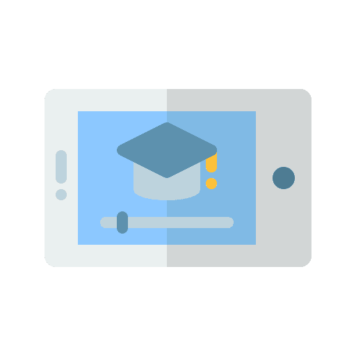 Online learning digital learning tablet course icon Online learning digital learning tablet course icon