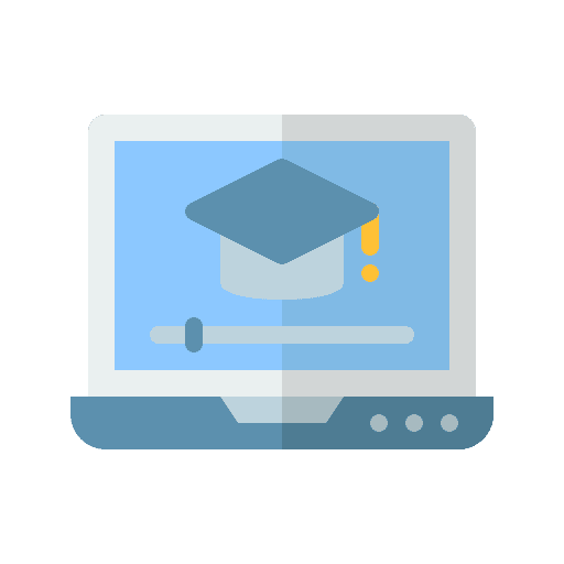 Online learning mortarboard elearning lesson icon Online learning mortarboard elearning lesson icon