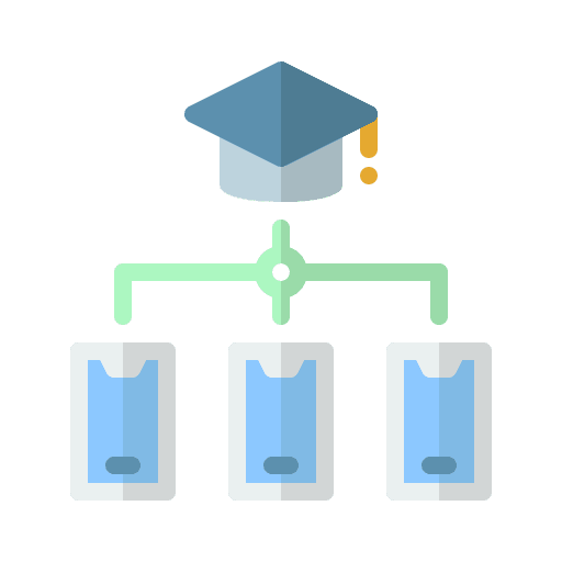 Online learning mortarboard gadget smartphone icon Online learning mortarboard gadget smartphone icon