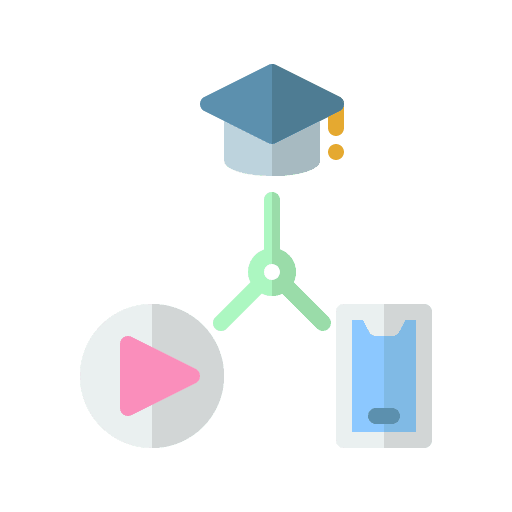 Online learning online lesson elearning smartphone icon Online learning online lesson elearning smartphone icon