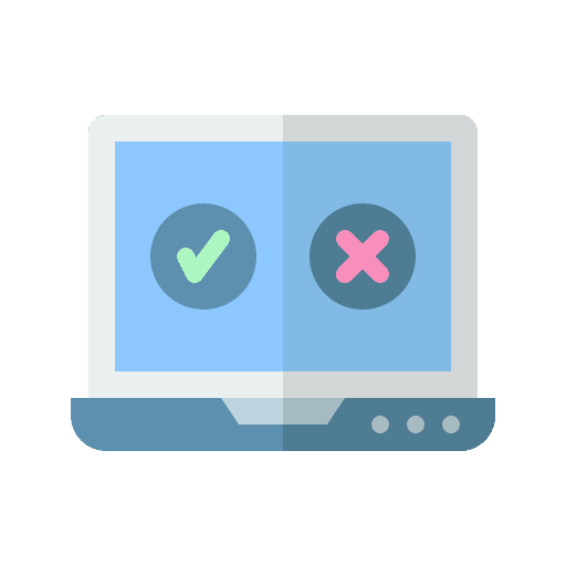 Online test ui quiz laptop icon Online test ui quiz laptop icon