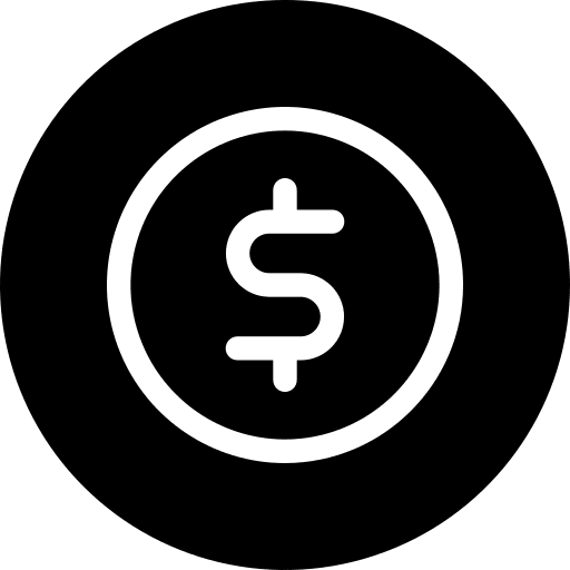 Dollar dollar button coin icon