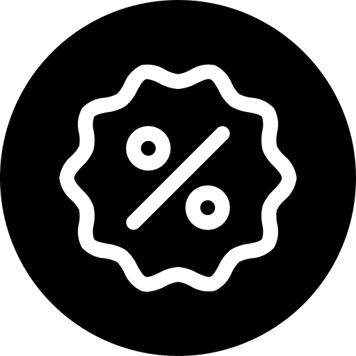 Discount user interface commerce and shopping percentage icon