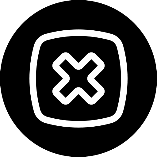 Failed web interface button failed icon