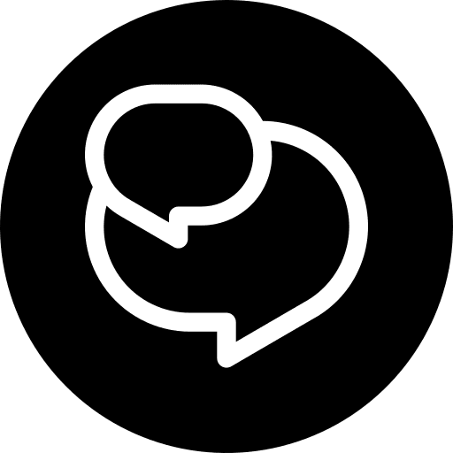Chat speech bubble communications button icon