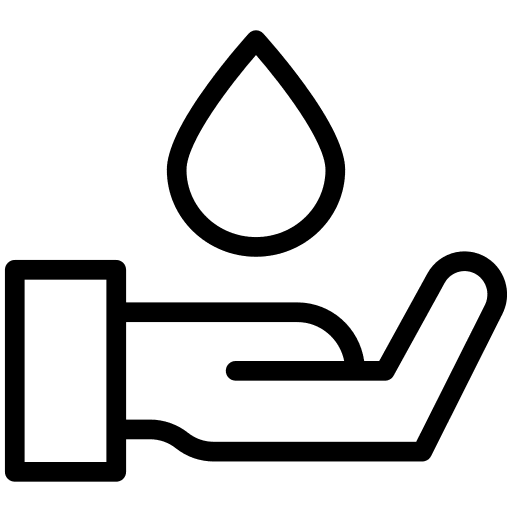 Save water save water ecology and environment hand icon