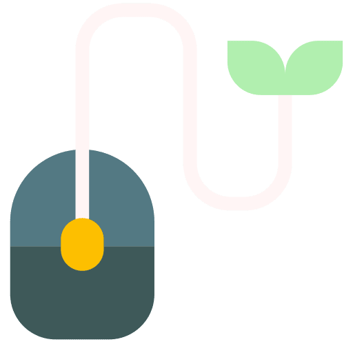 Mouse sustainable energy technology leaf icon Mouse sustainable energy technology leaf icon