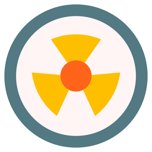 Nuclear energy radioactive alert radiation sign icon Nuclear energy radioactive alert radiation sign icon