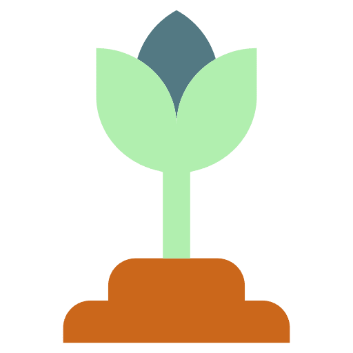 Plant leaves growing plant farming and gardening icon Plant leaves growing plant farming and gardening icon