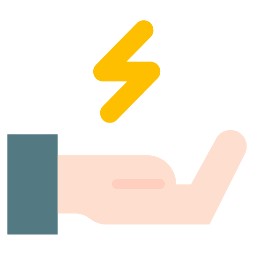 Save energy hand technology electronics icon Save energy hand technology electronics icon