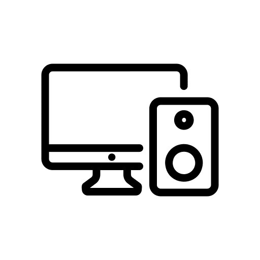 Audio speaker audio screen electronic icon