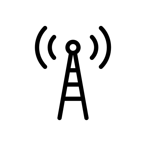 Broadcast electronics signal frecuency icon