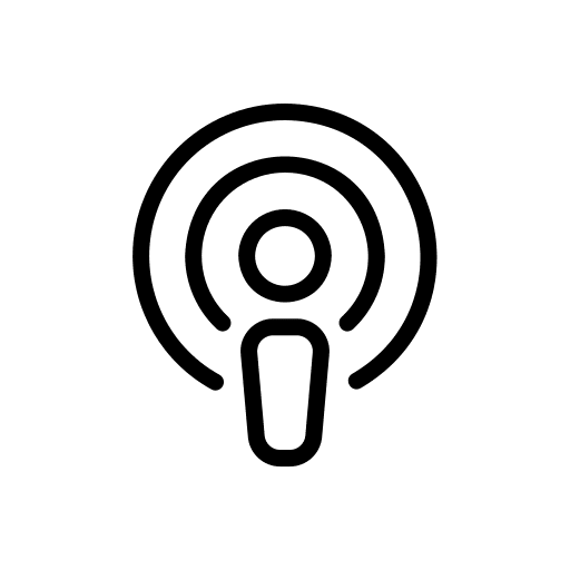 Podcast music and multimedia sound radio icon