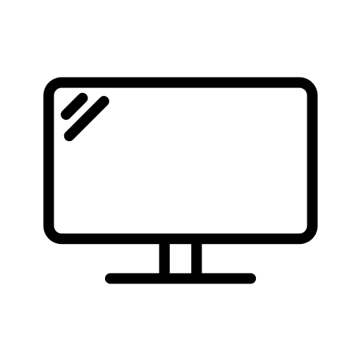 Tv screen computer television monitor icon