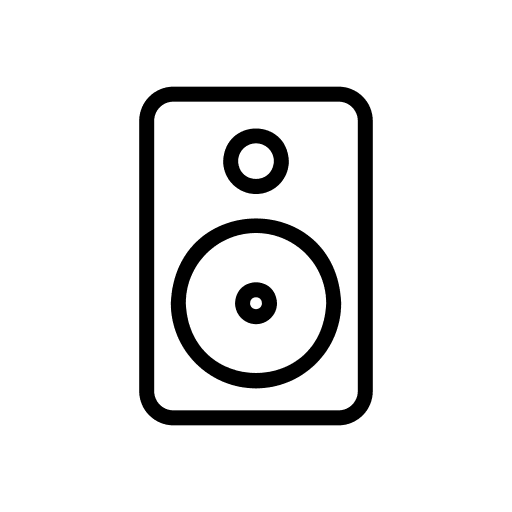 Speaker electronics music and multimedia subwoofer icon Speaker electronics music and multimedia subwoofer icon