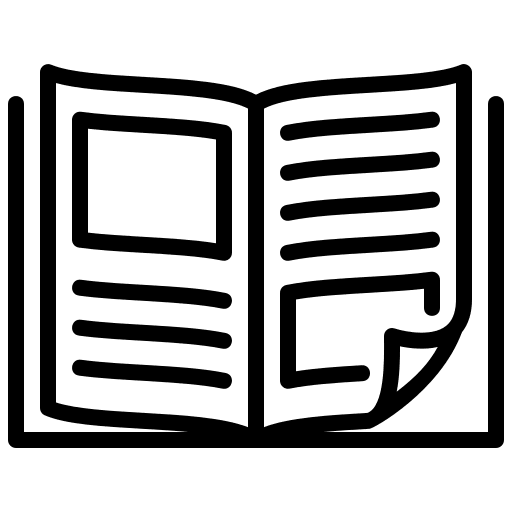 Magazine news paper journal report icon